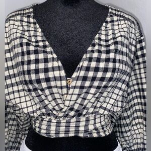 Zara Cropped Tie Up Top